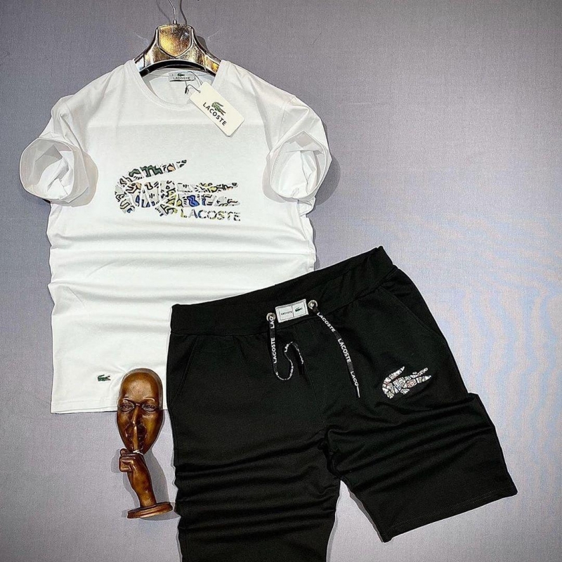 Летний мужской комлект шорты и футболка Lacoste К-190