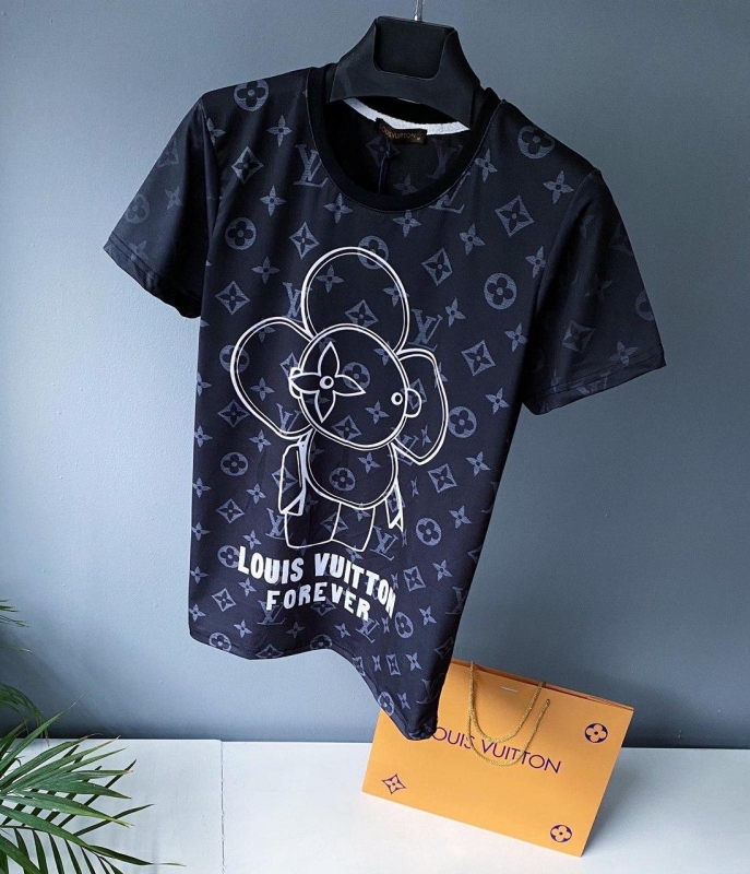 Черная футболка LV forever Ф-629