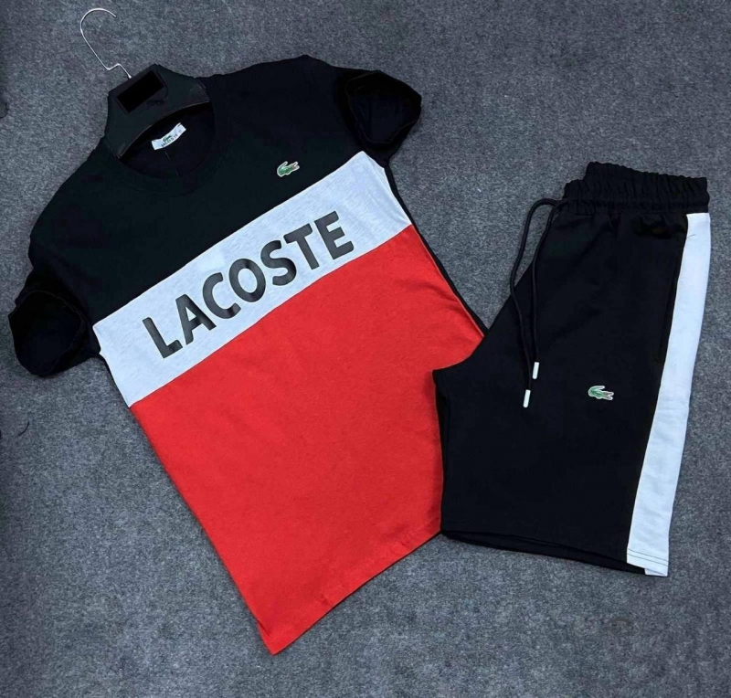 Брендовый летний комплект футболка+шорты Lacoste К-213