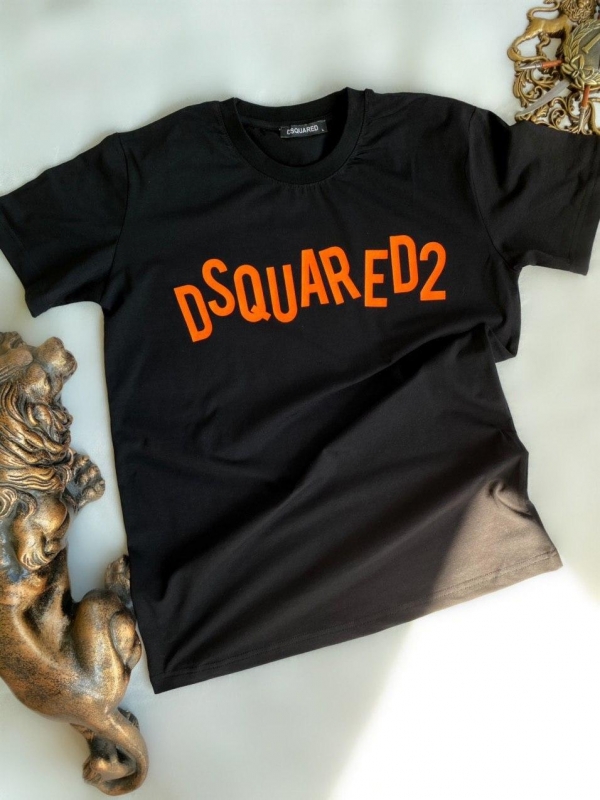 Чорна чоловіча футболка Dsquared Ф-658