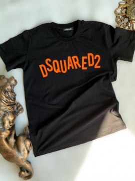 Чорна чоловіча футболка Dsquared Ф-658