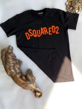 Чорна чоловіча футболка Dsquared Ф-658