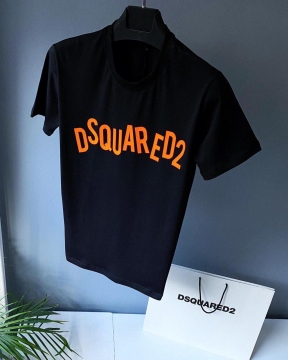 Чорна чоловіча футболка Dsquared Ф-658