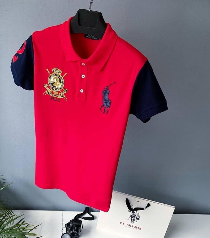 Стильная мужская брендовая футболка поло Ralph Lauren Ф-667