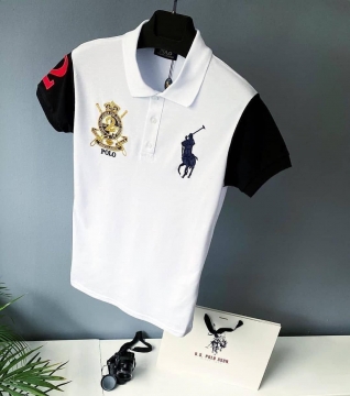 Стильная мужская брендовая футболка поло Ralph Lauren Ф-667