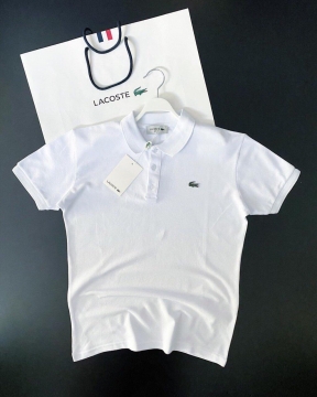 Мужская белая футболка поло Lacoste Ф-680