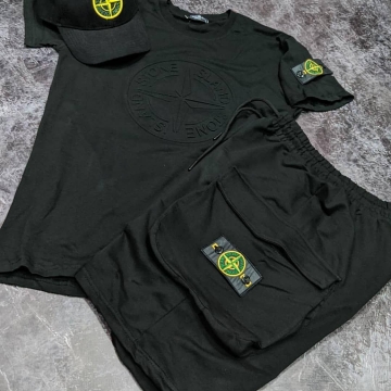 Брендовий річний комплект Stone Island (шорти і футболка) К-225