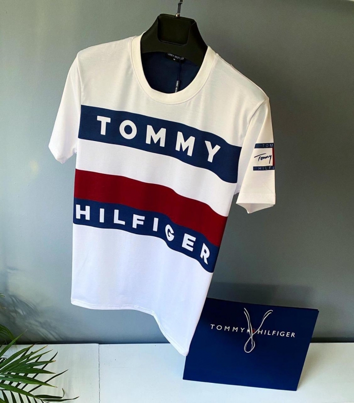 Белая мужская футболка Hilfiger Ф-696
