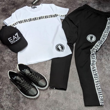 Чоловік спортивний костюм bikkembergs (штани + футболка) К-236