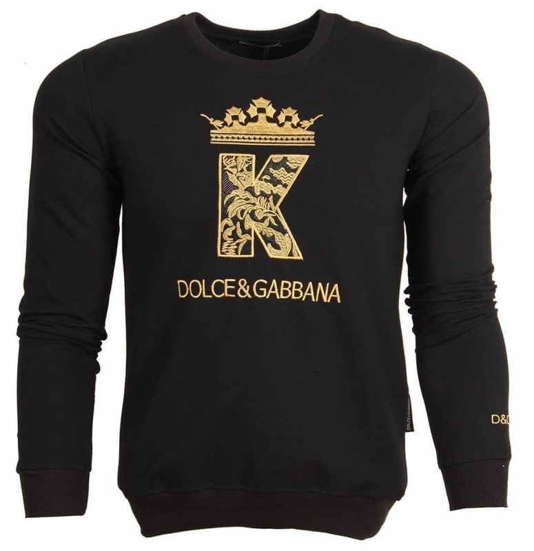 Мужская черная кофта  Dolce Gabbana Т-359