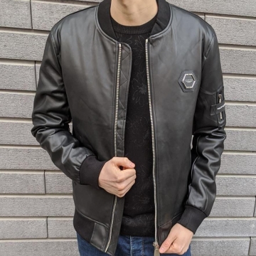 Кожаный бомбер PHILIPP PLEIN К-370