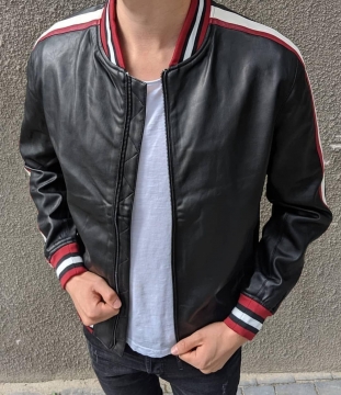 Кожаный мужской  бомбер ZARA К-371