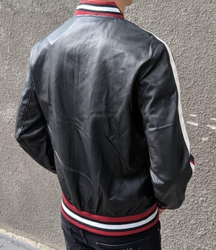 Кожаный мужской  бомбер ZARA К-371