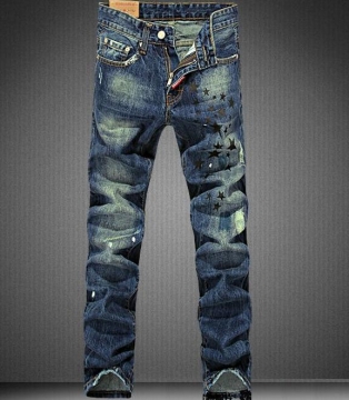 Мужские синие джинсы dsquared со звёздами (29 размер) D-425