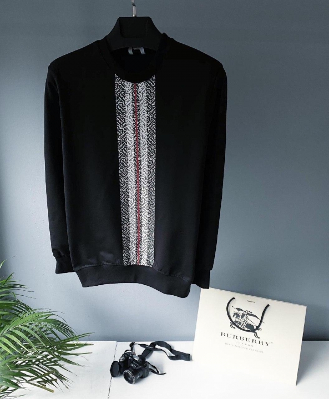 Черный мужской брендовый свитшот Burberry Т-446