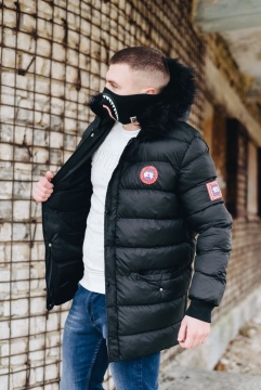 Стильная мужская зимняя куртка с мехом Canada Goose Z-313