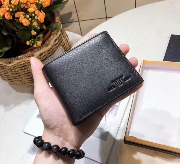 Маленький мужской кожаный кошелёк Armani К-70