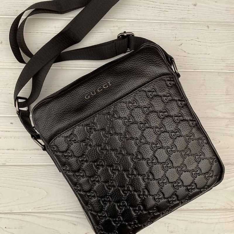 Стильная мужская сумка Gucci из натуральной кожи S-52