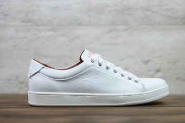 Белые мужские кеды Fabiani с натуральной кожи Т-355
