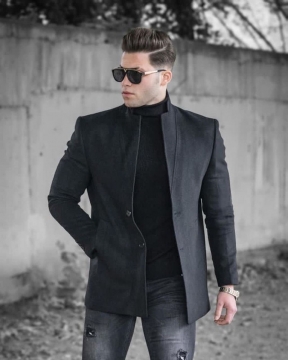 Стильное мужское короткое пальто (3 цвета) К-463