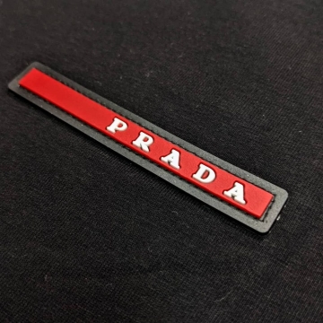 Мужская однотонная футболка Prada Ф-777