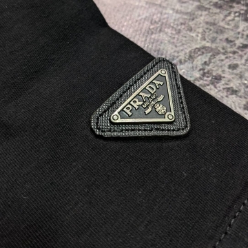 Мужская однотонная футболка Prada Ф-777