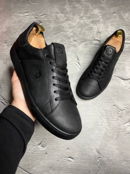 Мужские черные кожаные кеди Diesel Т-390