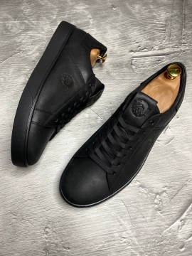 Мужские черные кожаные кеди Diesel Т-390