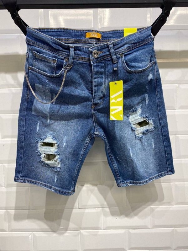 Мужские синие джинсовые шорты Zara С-228