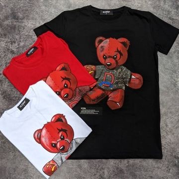 Мужская футболка dsquared с медведем Ф-818