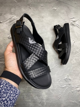 Черные мужские сандали Armani Т-401