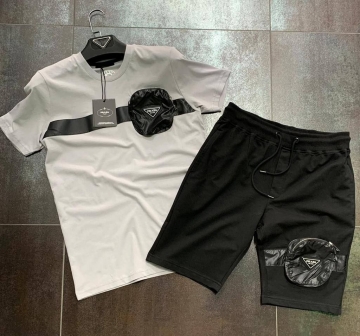 Трендовый летний мужской комплект Prada К-358
