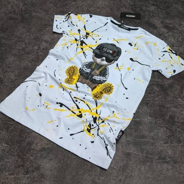 Модная белая футболка Dsquared2 Ф-846