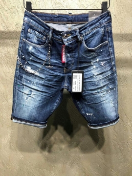 Мужские темно синие джинсовые шорты Dsquared С-278