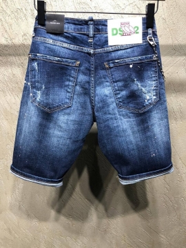 Мужские темно синие джинсовые шорты Dsquared С-278