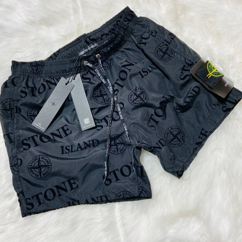 Черные пляжные шорты Stone island С-297