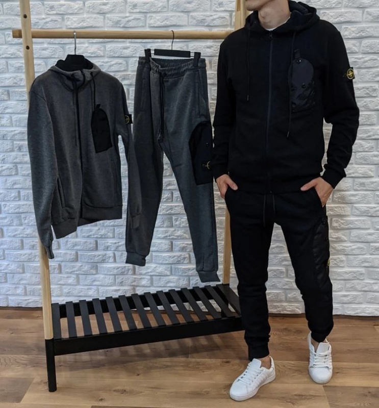 Брендовый мужской спортивный костюм Stone Island К-396