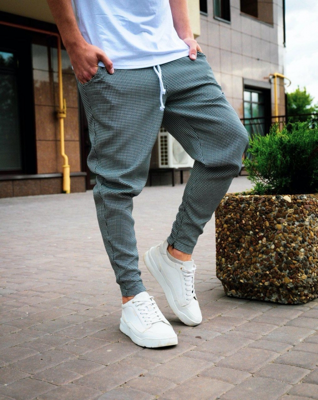 Модные мужские штаны Asos в мелкую клетку Б-282