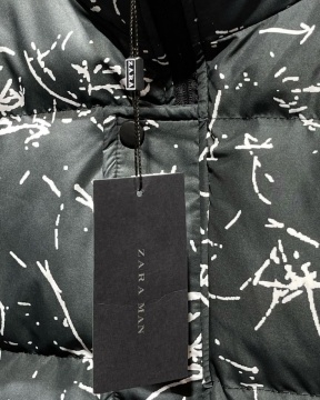 Мужской черный пуховик Zara К-575