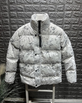 Белая мужская зимняя куртка Zara К-576