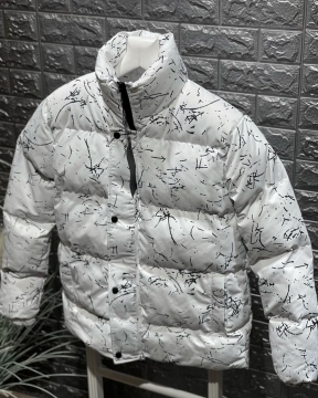 Белая мужская зимняя куртка Zara К-576