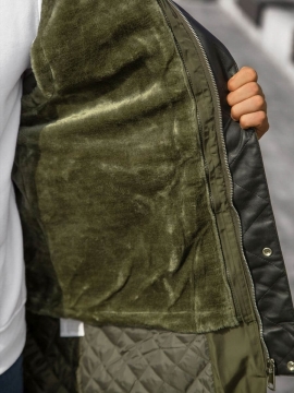 Мужская зимняя парка с меховым капюшоном К-583