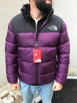 Мужской фиолетовый пуховик The north face К-589
