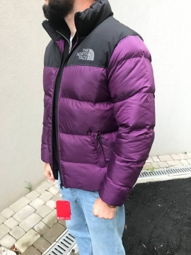 Мужской фиолетовый пуховик The north face К-589