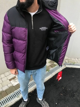 Мужской фиолетовый пуховик The north face К-589