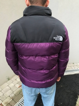 Мужской фиолетовый пуховик The north face К-589