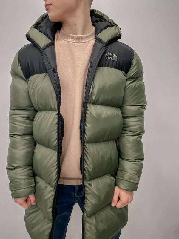 Длинный мужской пуховик the north face К-617