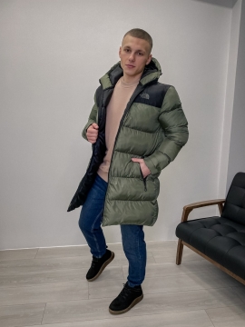 Длинный мужской пуховик the north face К-617