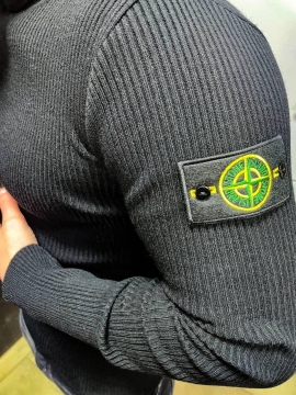 Черный мужской свитер под горло Stone Island Т-631
