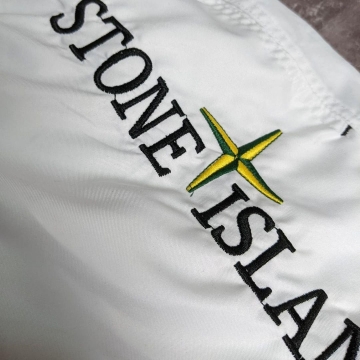 Белые плавальные мужские шорты Stone Island С-330